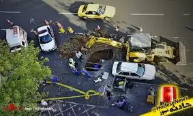 شاه لوله آب در خیابان طالقانی ترکید