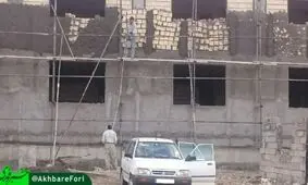 دیوارچینی عجیب در مسکن مهر شهرستان مشگین شهر