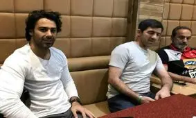 دیدار فرهاد مجیدی و پرسپولیسی‌ها در فرودگاه+عکس