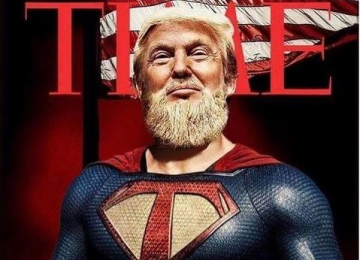 ترامپ در لباس سوپرمن