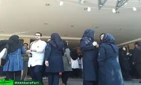 تجمع پرستاران بیمارستان امام در اعتراض به فشار کاری و کمبود حقوق