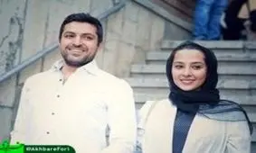 حضور مشترك اشكان خطيبي و همسرش در يك تئاتر