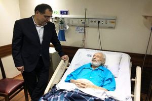 عيادت وزير بهداشت از استاد جمشيد مشايخي + عکس