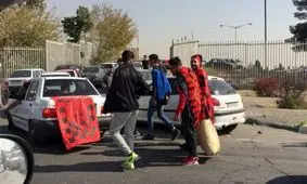 درگیری هواداران پرسپولیس و استقلال پیش از شروع دربی