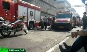 مهار آتش سوزی در انبار شرکت دخانیات