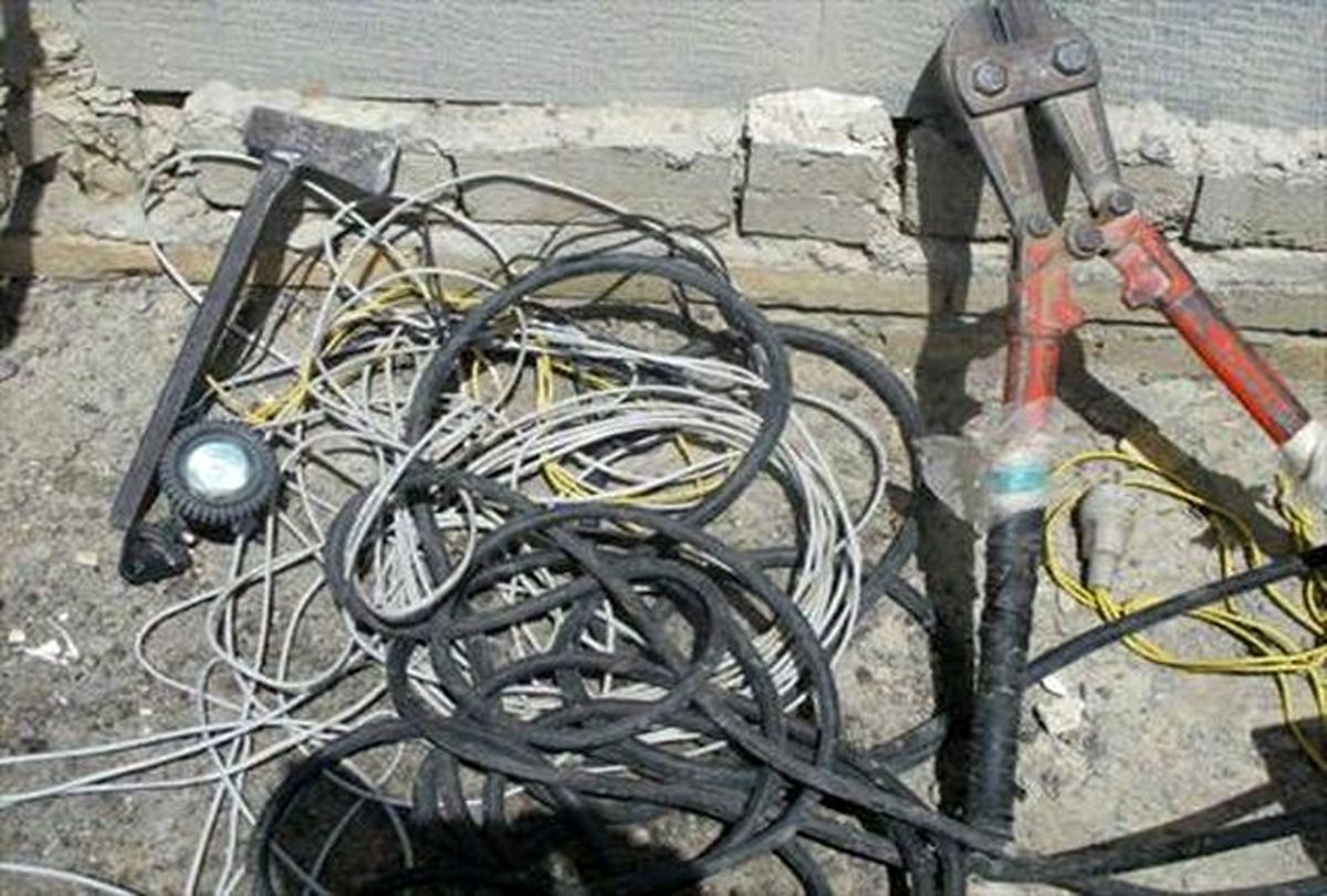 دستگیری سارقان کابل‌ های شبکه برق رسانی و مخابرات در فارسان