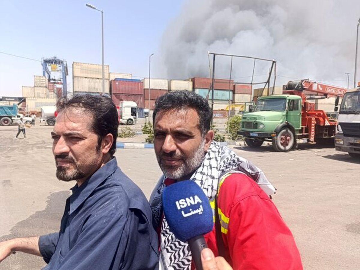  دمای انفجار اسکله ۱۴۰۰ درجه بود/ آب روی کانتینرها بخار می شد 