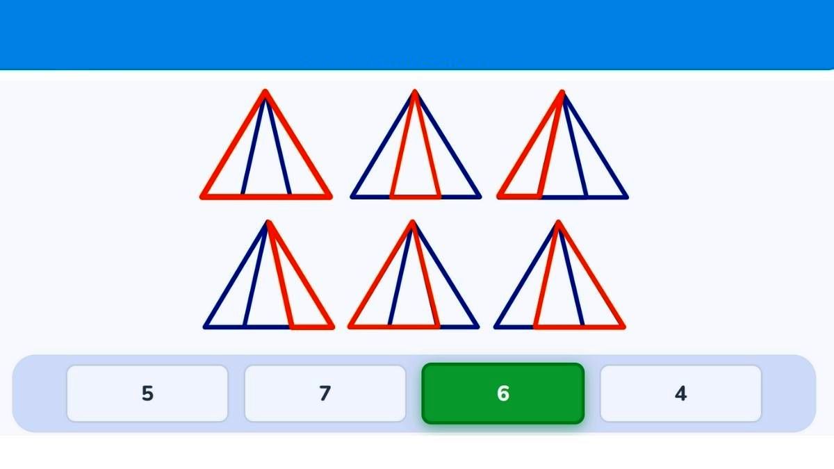 پاسخ تست هوش حدس تعداد مثلث ها