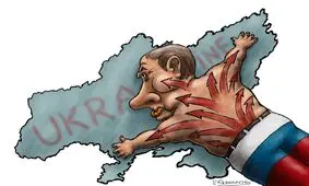 ببینید پوتین روی اوکراین شیرجه زد!