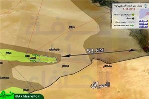 پیشروی 11 کیلومتری ارتش سوریه در جنوب دیرالزور