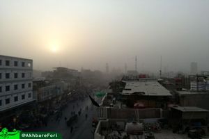 زائران کاظمین در گرد و غبار
