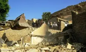 ریزش پله های کوه در منبع آب اهواز