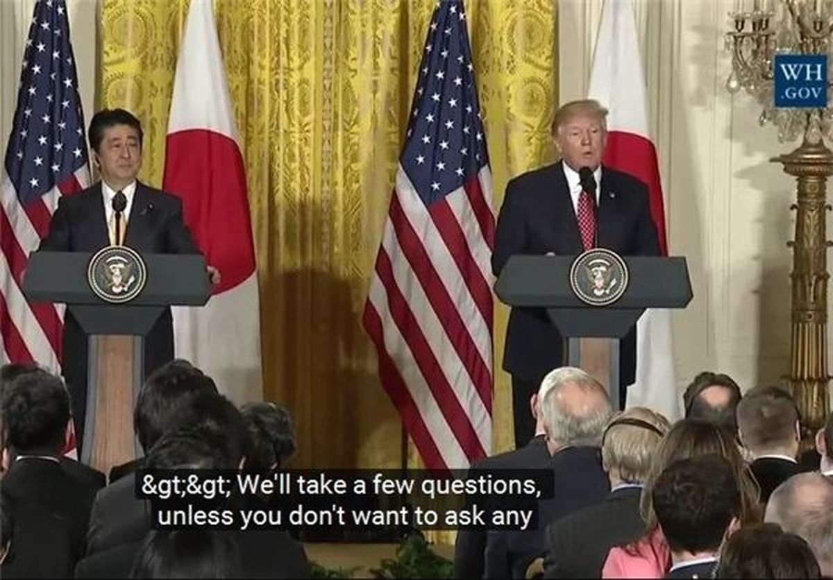 ترامپ: اصلا من برای همین اینجا هستم تا امنیت را تامین کنیم/ آبه: قویا از پیونگ یانگ می‌خواهیم برنامه هسته‌ای و موشکی خود را کنار بگذارد