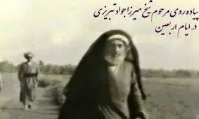 عکس / پیاده روی مرحوم شیخ میرزا جواد تبریزی به سوی کربلا