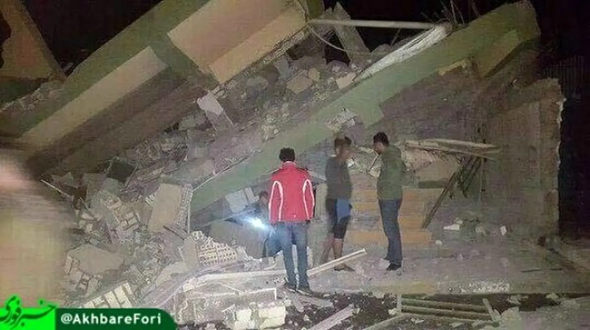 تصاویری از خانه ویران شده در زلزله ایلام