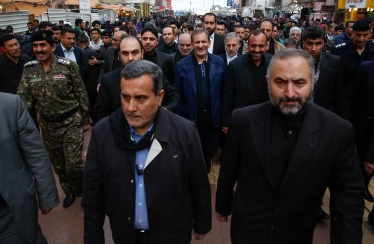 حضور جهانگیری در راهپیمایی عظیم اربعین حسینی