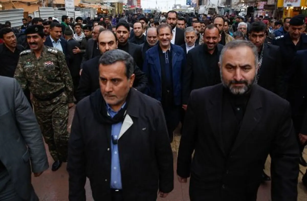 حضور جهانگیری در راهپیمایی عظیم اربعین حسینی