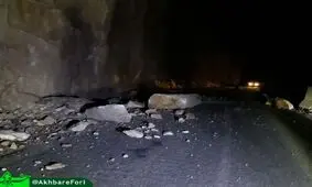 ریزش کوه، مسیر دالانی به پاوه را بست