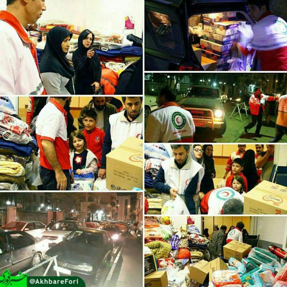 حضور اقشار مختلف تهران در هلال احمر برای کمک زلزله زدگان + عکس