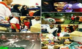 حضور اقشار مختلف تهران در هلال احمر برای کمک زلزله زدگان + عکس