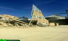 تخریب کارخانه آرد در شهرک صنعتی سرپل ذهاب + تصویر