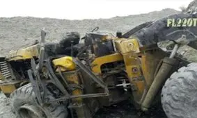 مرگ یک راننده بر اثر سقوط لودر از معدن کمجان نطنز