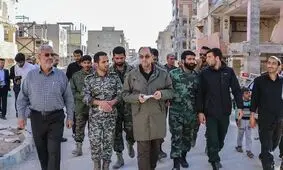  "وحید حقانیان" در مناطق زلزله‌زده غرب ایران + تصاویر