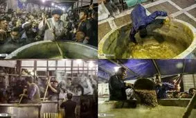 طبخ و توزیع بزرگترین نذری جهان در شیراز
