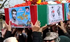 تشییع پیکر شهید دفاع مقدس در لنگرود