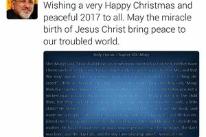 توئیت ظریف برای سال نوی میلادی