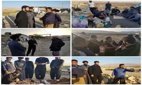 حضور مداحان اهل‌بیت(ع) در مناطق زلزله زده