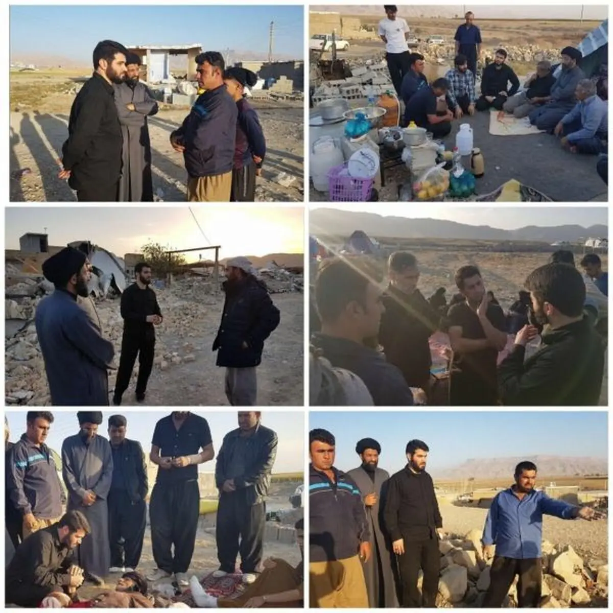حضور مداحان اهل‌بیت(ع) در مناطق زلزله زده