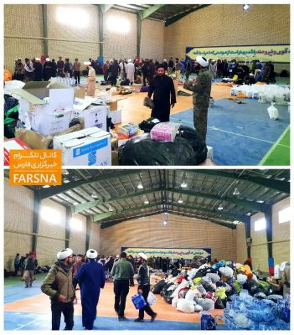 ورود گروه‌های جهادی طلاب قم به مناطق اهل‌سنّت‌نشین زلزله‌زده کرمانشاه