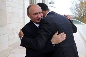بشار اسد در آغوش پوتین/ تصاویر