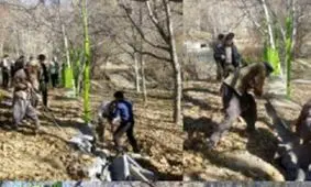 تخریب ساخت و سازهای غیرمجاز در اطراف زاینده رود