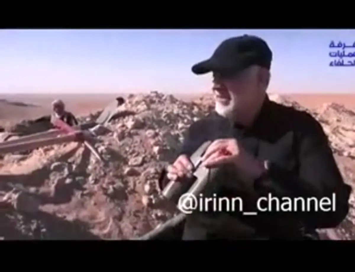 حضور سرلشکر سلیمانی و فرماندهی در عملیات پاکسازی صحرای شرق سوریه از باقی مانده عناصر داعش