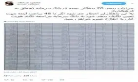 ضرب الاجل محمود صادقي به بدهكاران بانك سرمايه