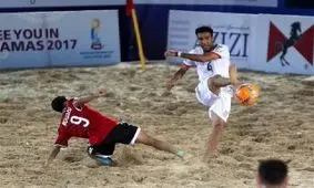 دومین پیروزز تیم‌ ملی فوتبال ساحلی ایران مقابل لبنان با تساوی4-۴