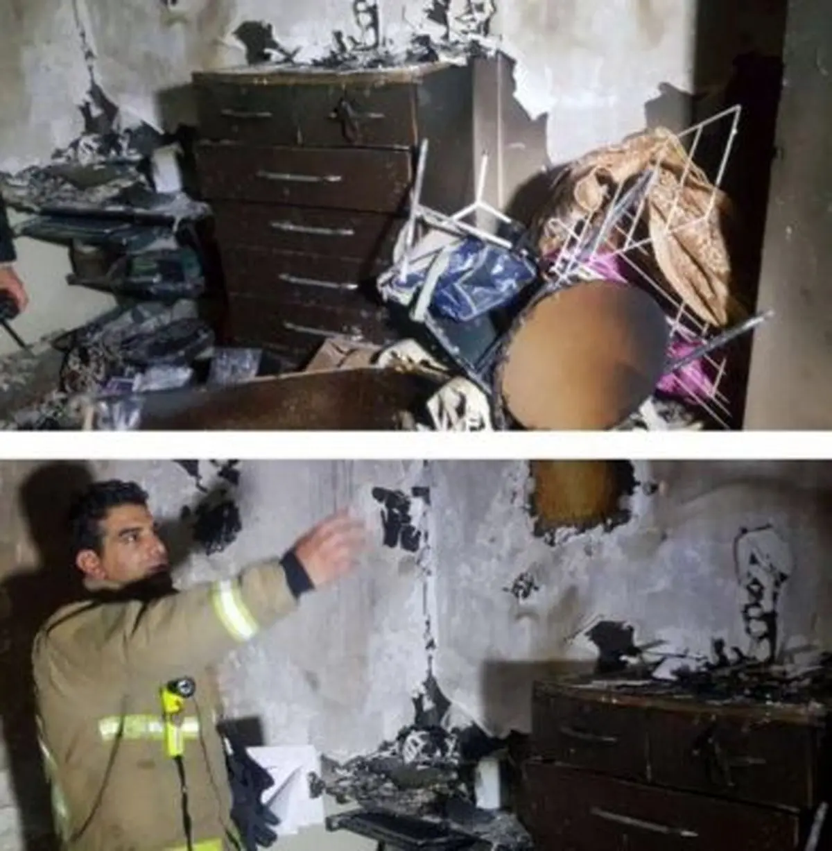 انفجار در بزرگراه آیت الله سعیدی/۲ نفر دچار سوختگی شدید شدند + فیلم