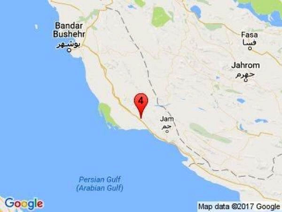 زلزله ۴.۹ ریشتری حوالی "بنک" بوشهر را لرزاند