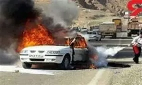 پدر و فرزند در میان شعله های آتش سمند جان باختند