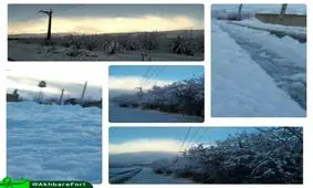 روایت تصویری هموطنان آذری از برف سنگین پاییزی