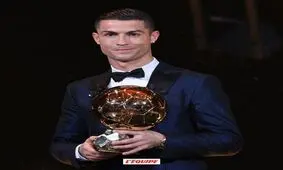 رونالدو صاحب پنجمین توپ طلا شد+ویدئو