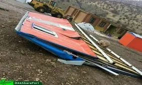 شکستن کانکسها در طوفان کرمانشاه