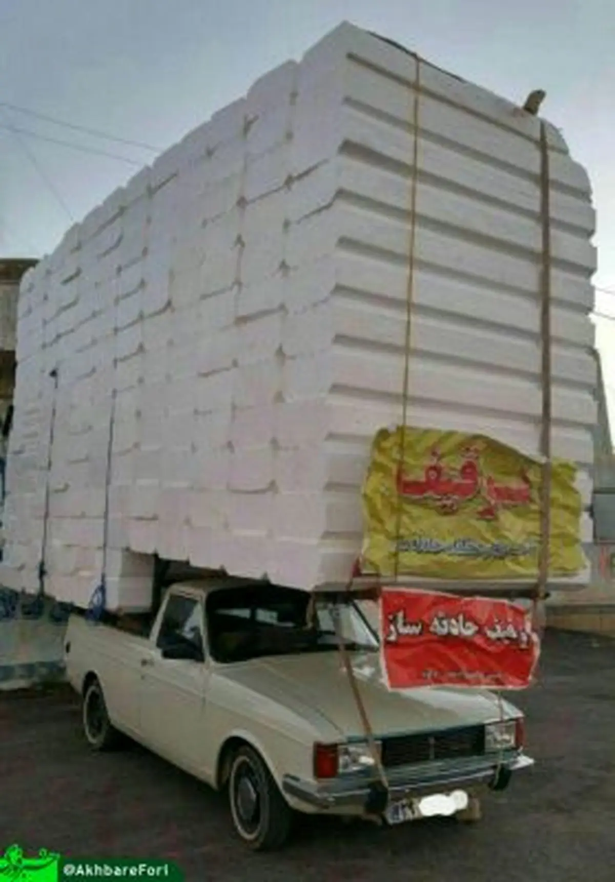 بار زدن بیش از حد مجاز در خودرو وانت