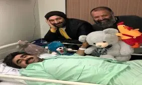 امیر نوری روی تخت بیمارستان / عکس