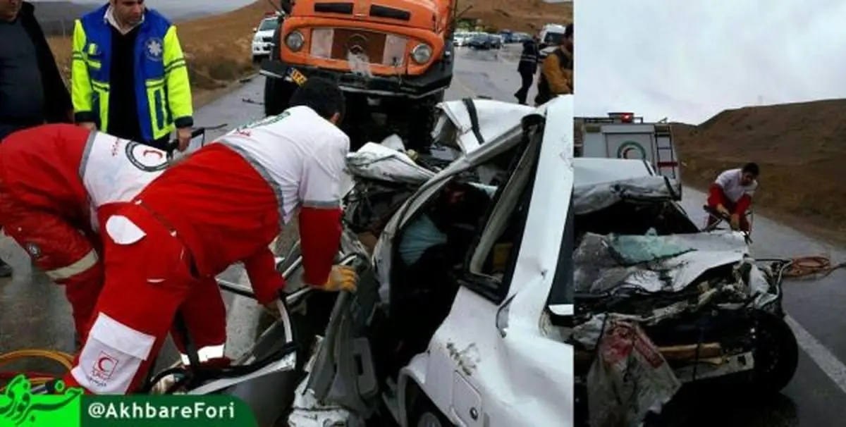 تصادف کامیون با پراید در خراسان شمالی 5 کشته داشت