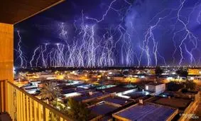 تصویری خارق‌العاده از رعدو‌برق‌های بوشهر