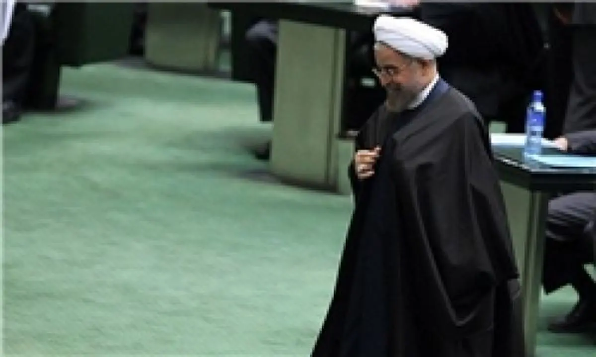 برای تقدیم بودجه ۹۷ ، روحانی وارد صحن علنی مجلس شد