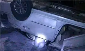 مرگ راننده و همسر باردارش در خراسان شمالی بر اثر واژگونی خودرو
